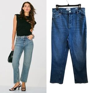 Rails The Topanga High Rise Straight Button Fly Denim Blue Jean SZ 32